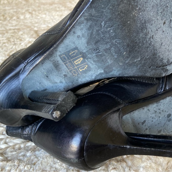 Ann Demeulemeester black leather ankle boots - 7 - Picture 8 of 11